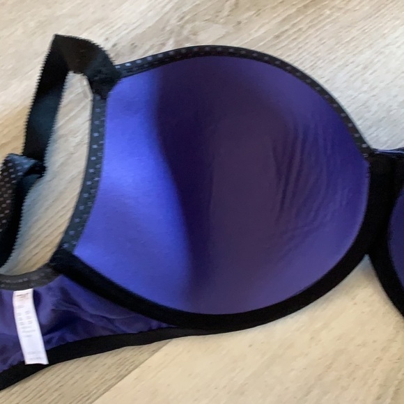 Freya Deco Dot Moulded Underwire Bra polka dot purple black size 32 I‎ - Picture 5 of 11